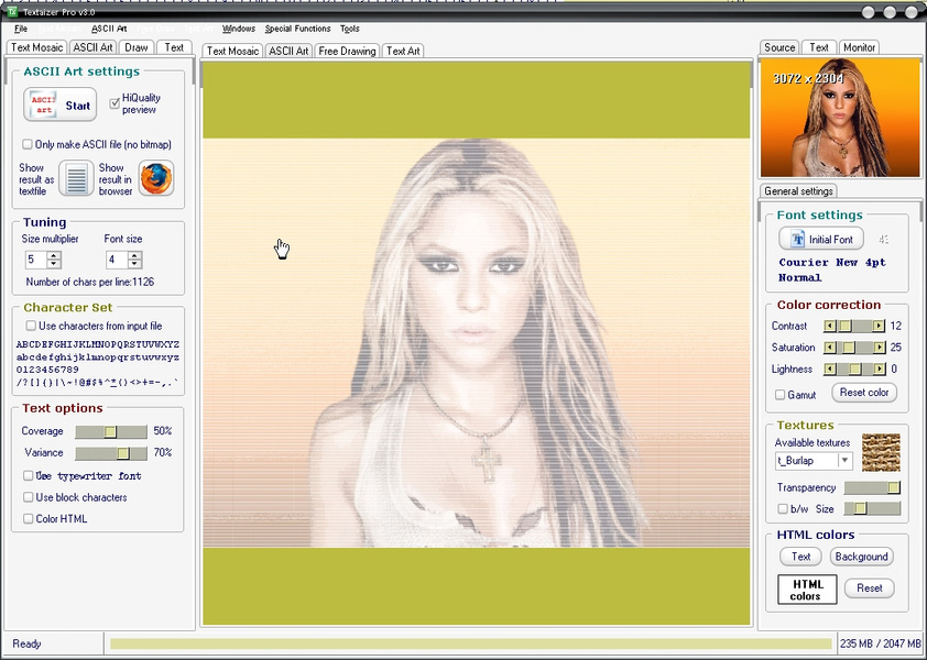 mt_popup:Textaizer - 6 Textuel : Shakira (rendu)