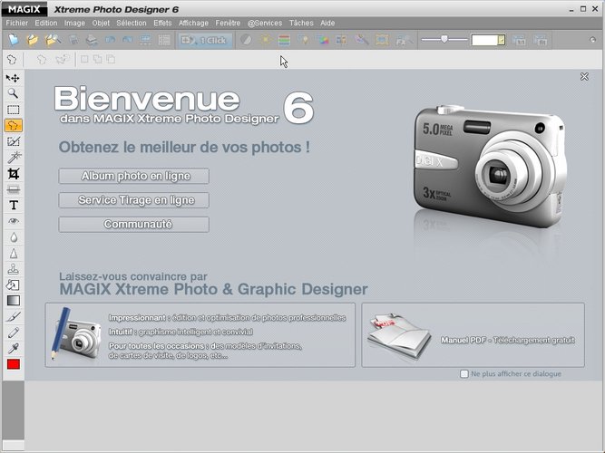 mt_popup:Xtreme Photo Designer - 1 Interface ouverture